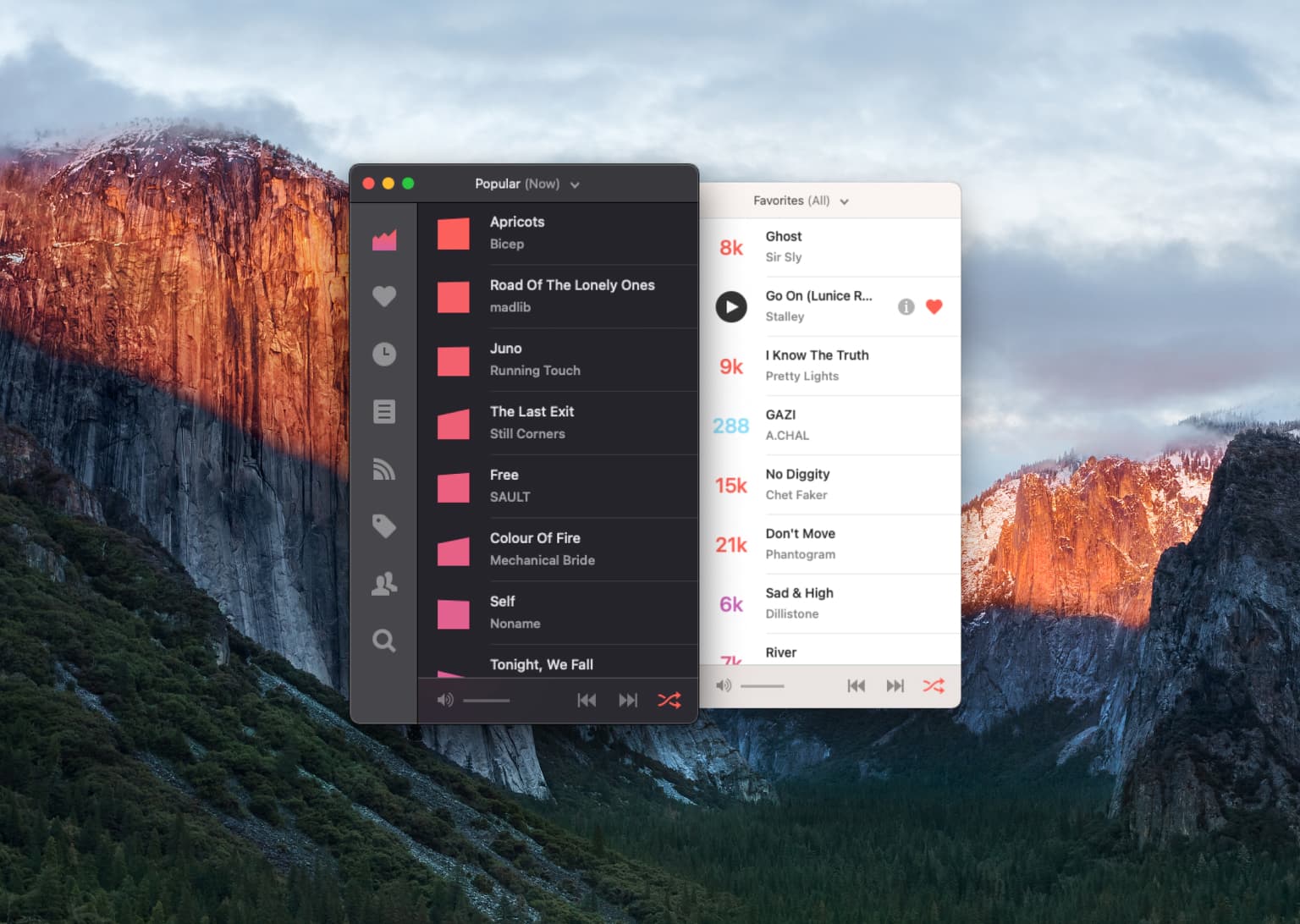 Screenshot of the Plug app